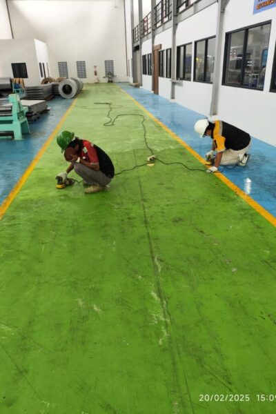 Proses Coating lantai 2